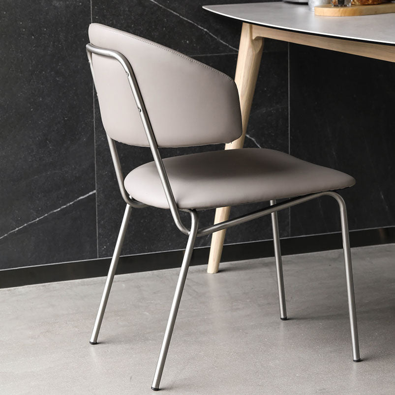 Contemporary Style Dining Chairs Dining Armless Open Back Chairs with Metal Legs Clearhalo ' kitchen&dining_furn' 'Dining Chairs' 'Dining Tables & Seating' 'dining_chair' 'furn' 'furn_dining_chair' 'Furniture' 'furniture_dining_chair' 'Kitchen & Dining Furniture' 'kitchen' 4538986