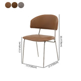 Contemporary Style Dining Chairs Dining Armless Open Back Chairs with Metal Legs Clearhalo ' kitchen&dining_furn' 'Dining Chairs' 'Dining Tables & Seating' 'dining_chair' 'furn' 'furn_dining_chair' 'Furniture' 'furniture_dining_chair' 'Kitchen & Dining Furniture' 'kitchen' 4538990