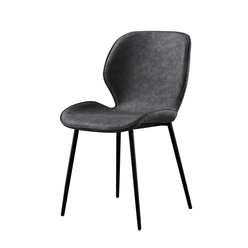 Metal Scandinavian Glam Kitchen Dining Room Chair Wingback Side Chair Clearhalo ' kitchen&dining_furn' 'Dining Chairs' 'Dining Tables & Seating' 'dining_chair' 'furn' 'furn_dining_chair' 'Furniture' 'furniture_dining_chair' 'Kitchen & Dining Furniture' 'kitchen' 4539000