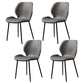 Metal Scandinavian Glam Kitchen Dining Room Chair Wingback Side Chair Light Gray 4 Piece Set Black Clearhalo ' kitchen&dining_furn' 'Dining Chairs' 'Dining Tables & Seating' 'dining_chair' 'furn' 'furn_dining_chair' 'Furniture' 'furniture_dining_chair' 'Kitchen & Dining Furniture' 'kitchen' 4539002