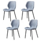 Metal Scandinavian Glam Kitchen Dining Room Chair Wingback Side Chair Light Blue 4 Piece Set Black Clearhalo ' kitchen&dining_furn' 'Dining Chairs' 'Dining Tables & Seating' 'dining_chair' 'furn' 'furn_dining_chair' 'Furniture' 'furniture_dining_chair' 'Kitchen & Dining Furniture' 'kitchen' 4539011