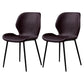 Metal Scandinavian Glam Kitchen Dining Room Chair Wingback Side Chair Purple 2 Piece Set Black Clearhalo ' kitchen&dining_furn' 'Dining Chairs' 'Dining Tables & Seating' 'dining_chair' 'furn' 'furn_dining_chair' 'Furniture' 'furniture_dining_chair' 'Kitchen & Dining Furniture' 'kitchen' 4539013