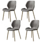 Metal Scandinavian Glam Kitchen Dining Room Chair Wingback Side Chair Light Gray 4 Piece Set Brass Gold Clearhalo ' kitchen&dining_furn' 'Dining Chairs' 'Dining Tables & Seating' 'dining_chair' 'furn' 'furn_dining_chair' 'Furniture' 'furniture_dining_chair' 'Kitchen & Dining Furniture' 'kitchen' 4539020