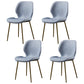 Metal Scandinavian Glam Kitchen Dining Room Chair Wingback Side Chair Light Blue 4 Piece Set Brass Gold Clearhalo ' kitchen&dining_furn' 'Dining Chairs' 'Dining Tables & Seating' 'dining_chair' 'furn' 'furn_dining_chair' 'Furniture' 'furniture_dining_chair' 'Kitchen & Dining Furniture' 'kitchen' 4539026