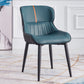 Contemporary Dining Arm Chairs Matte Finish Leather Curved Parsons Chair Navy Blue 1 Piece Clearhalo ' kitchen&dining_furn' 'Dining Chairs' 'Dining Tables & Seating' 'dining_chair' 'furn' 'furn_dining_chair' 'Furniture' 'furniture_dining_chair' 'Kitchen & Dining Furniture' 'kitchen' 4539068