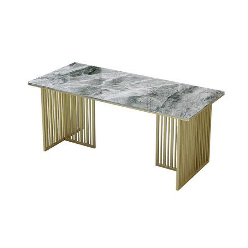 Glam 1/2/5/7 Pieces Dinette Set Sintered Stone Dining Furniture Set with Leather Chairs Grey 71"L x 35"W Clearhalo 'Dining Room Sets' 'Dining Tables & Seating' 'dining_room_set' 'furn' 'furn_dining_room_set' 'Furniture' 'furniture_dining_room_set' 'Kitchen & Dining Furniture' 'kitchen&dining_furn' 'kitchen' 4539074