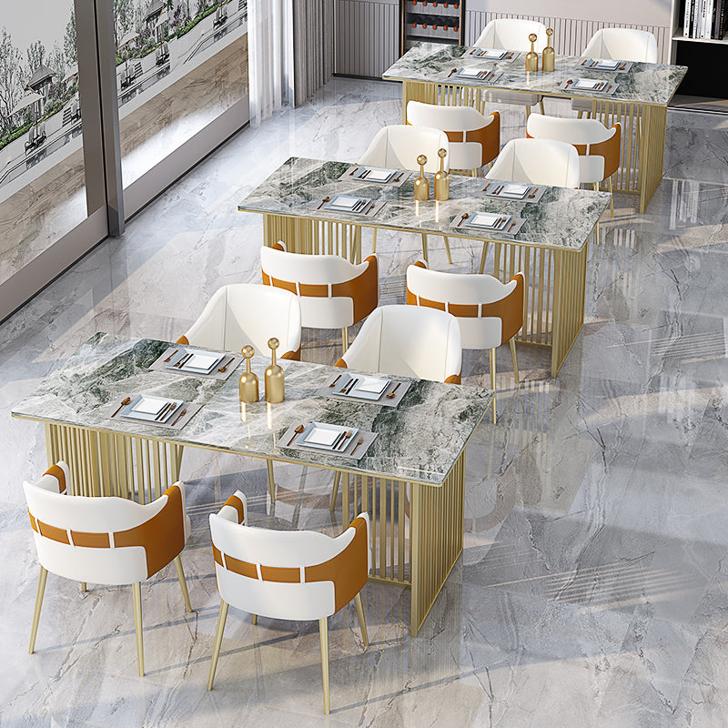 Glam 1/2/5/7 Pieces Dinette Set Sintered Stone Dining Furniture Set with Leather Chairs Clearhalo 'Dining Room Sets' 'Dining Tables & Seating' 'dining_room_set' 'furn' 'furn_dining_room_set' 'Furniture' 'furniture_dining_room_set' 'Kitchen & Dining Furniture' 'kitchen&dining_furn' 'kitchen' 4539077