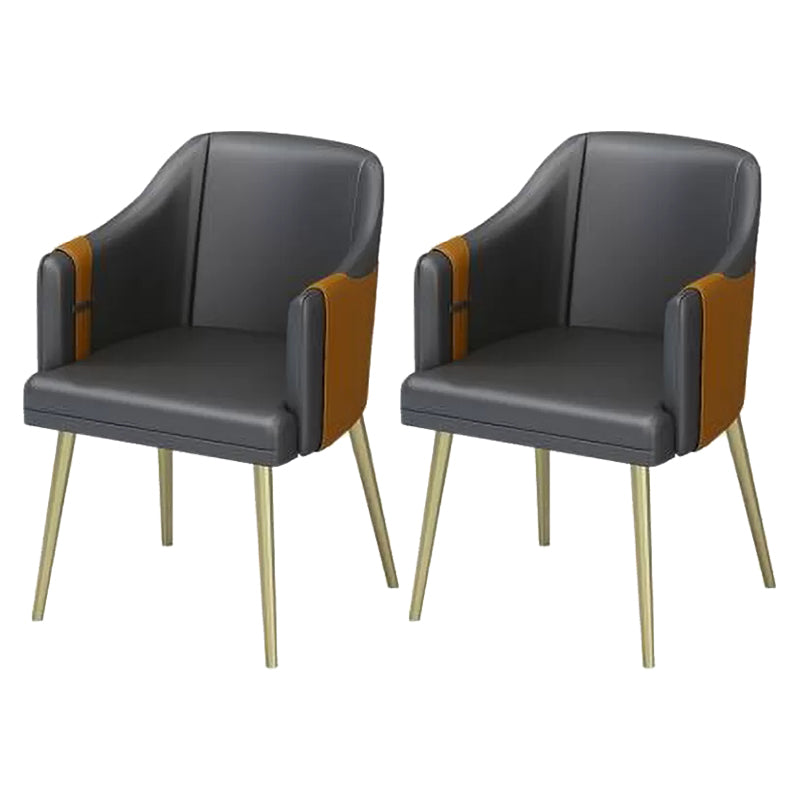 Glam 1/2/5/7 Pieces Dinette Set Sintered Stone Dining Furniture Set with Leather Chairs 2 Black Chairs Clearhalo 'Dining Room Sets' 'Dining Tables & Seating' 'dining_room_set' 'furn' 'furn_dining_room_set' 'Furniture' 'furniture_dining_room_set' 'Kitchen & Dining Furniture' 'kitchen&dining_furn' 'kitchen' 4539080