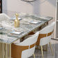 Glam 1/2/5/7 Pieces Dinette Set Sintered Stone Dining Furniture Set with Leather Chairs Clearhalo 'Dining Room Sets' 'Dining Tables & Seating' 'dining_room_set' 'furn' 'furn_dining_room_set' 'Furniture' 'furniture_dining_room_set' 'Kitchen & Dining Furniture' 'kitchen&dining_furn' 'kitchen' 4539084