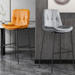 Contemporary Metal Leather Bar Stools Indoor Barstool with Cushion and Low Back Clearhalo 'Bar Furniture' 'Bar Stools' 'bar_stools' 'furn' 'furn_bar_stools' 'furniture_bar_stools' 'Kitchen & Dining Furniture' 'kitchen&dining_furn' 'kitchen' 'kitchen_furn' Furniture' 4541901