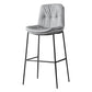 Contemporary Metal Leather Bar Stools Indoor Barstool with Cushion and Low Back Light Gray 1 Piece Clearhalo 'Bar Furniture' 'Bar Stools' 'bar_stools' 'furn' 'furn_bar_stools' 'furniture_bar_stools' 'Kitchen & Dining Furniture' 'kitchen&dining_furn' 'kitchen' 'kitchen_furn' Furniture' 4541907