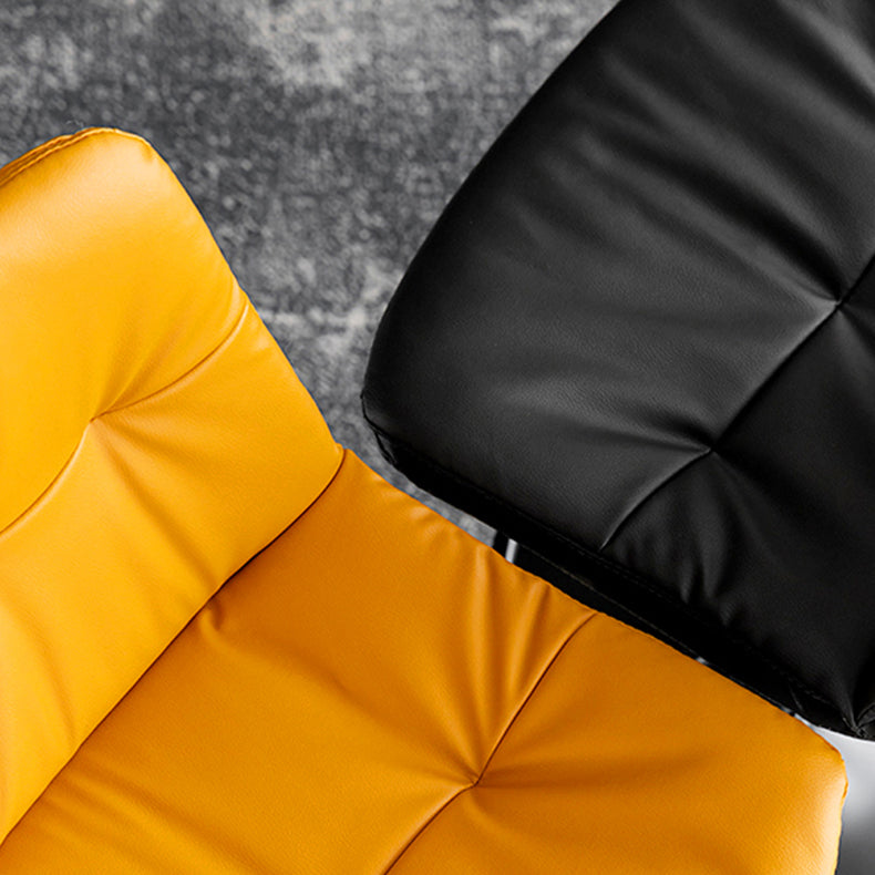 Contemporary Metal Leather Bar Stools Indoor Barstool with Cushion and Low Back Clearhalo 'Bar Furniture' 'Bar Stools' 'bar_stools' 'furn' 'furn_bar_stools' 'furniture_bar_stools' 'Kitchen & Dining Furniture' 'kitchen&dining_furn' 'kitchen' 'kitchen_furn' Furniture' 4541914