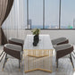 Glam Style 1/2/5/7 Pieces Dining Set Marble Top Dining Table Set with Velvet Chairs 5 Pieces: White Table, 4 Coffee Chairs Clearhalo 'Dining Room Sets' 'Dining Tables & Seating' 'dining_room_set' 'furn' 'furn_dining_room_set' 'Furniture' 'furniture_dining_room_set' 'Kitchen & Dining Furniture' 'kitchen&dining_furn' 'kitchen' 4541934