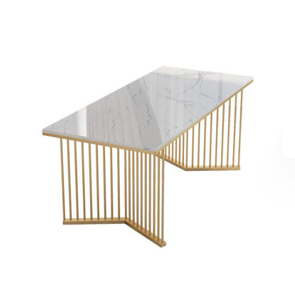 Glam Style 1/2/5/7 Pieces Dining Set Marble Top Dining Table Set with Velvet Chairs White 70.9"L x 35.4"W Clearhalo 'Dining Room Sets' 'Dining Tables & Seating' 'dining_room_set' 'furn' 'furn_dining_room_set' 'Furniture' 'furniture_dining_room_set' 'Kitchen & Dining Furniture' 'kitchen&dining_furn' 'kitchen' 4541939