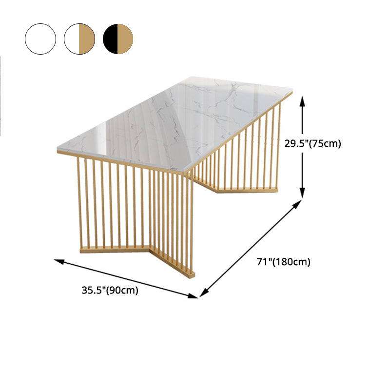 Glam Style 1/2/5/7 Pieces Dining Set Marble Top Dining Table Set with Velvet Chairs Clearhalo 'Dining Room Sets' 'Dining Tables & Seating' 'dining_room_set' 'furn' 'furn_dining_room_set' 'Furniture' 'furniture_dining_room_set' 'Kitchen & Dining Furniture' 'kitchen&dining_furn' 'kitchen' 4541953