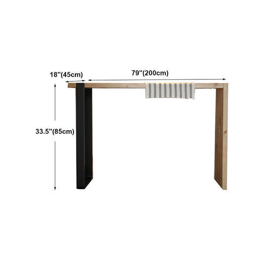 Living Room Event and Cocktail Table Natural Wood Modern Bar Wine Table Clearhalo 'Bar Furniture' 'Bar Tables' 'bar_tables' 'furn' 'furn_bar_tables' 'Furniture' 'furniture_bar_tables' 'Kitchen & Dining Furniture' 4544378