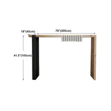 Living Room Event and Cocktail Table Natural Wood Modern Bar Wine Table Clearhalo 'Bar Furniture' 'Bar Tables' 'bar_tables' 'furn' 'furn_bar_tables' 'Furniture' 'furniture_bar_tables' 'Kitchen & Dining Furniture' 4544382