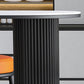 Stone Double Pedestal Counter Wine Table Modern Indoor Bar/Dinette Table Clearhalo 'Bar Furniture' 'Bar Tables' 'bar_tables' 'furn' 'furn_bar_tables' 'Furniture' 'furniture_bar_tables' 'Kitchen & Dining Furniture' 4544389