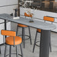 Stone Double Pedestal Counter Wine Table Modern Indoor Bar/Dinette Table Clearhalo 'Bar Furniture' 'Bar Tables' 'bar_tables' 'furn' 'furn_bar_tables' 'Furniture' 'furniture_bar_tables' 'Kitchen & Dining Furniture' 4544391