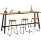 Brown Modern Style Table Solid Wood and Iron Balcony Bar Table Without Chairs Clearhalo 'Bar Furniture' 'Bar Tables' 'bar_tables' 'furn' 'furn_bar_tables' 'Furniture' 'furniture_bar_tables' 'Kitchen & Dining Furniture' 4544427