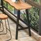 Brown Modern Style Table Solid Wood and Iron Balcony Bar Table Clearhalo 'Bar Furniture' 'Bar Tables' 'bar_tables' 'furn' 'furn_bar_tables' 'Furniture' 'furniture_bar_tables' 'Kitchen & Dining Furniture' 4544429