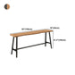Brown Modern Style Table Solid Wood and Iron Balcony Bar Table Clearhalo 'Bar Furniture' 'Bar Tables' 'bar_tables' 'furn' 'furn_bar_tables' 'Furniture' 'furniture_bar_tables' 'Kitchen & Dining Furniture' 4544438