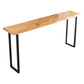 Brown Modern Style Bar Table Solid Wood and Iron Indoor Bar Table Brown Without Chairs Clearhalo 'Bar Furniture' 'Bar Tables' 'bar_tables' 'furn' 'furn_bar_tables' 'Furniture' 'furniture_bar_tables' 'Kitchen & Dining Furniture' 4544479