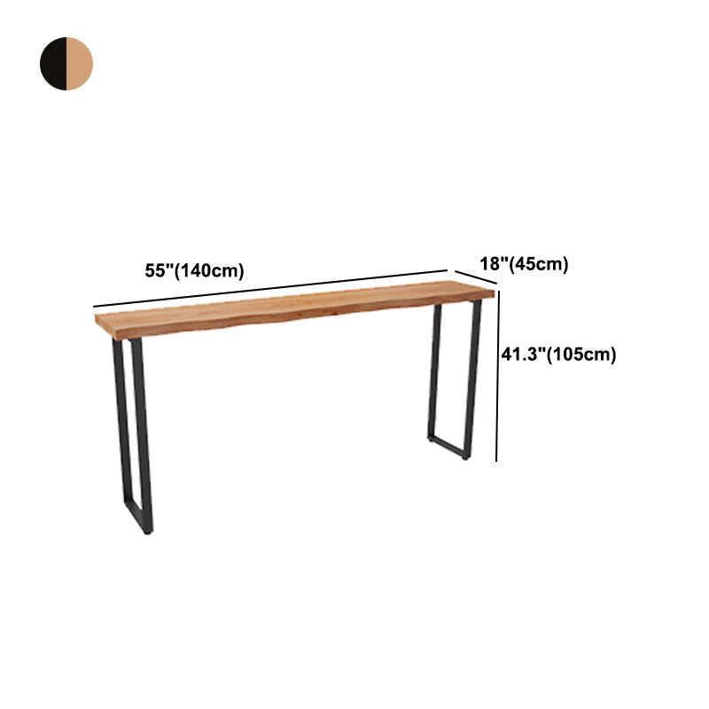Brown Modern Style Table Solid Wood and Iron Coffee Shop Bar Table Clearhalo 'Bar Furniture' 'Bar Tables' 'bar_tables' 'furn' 'furn_bar_tables' 'Furniture' 'furniture_bar_tables' 'Kitchen & Dining Furniture' 4544530