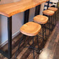 Brown Modern StyleTable Solid Wood and Iron Coffee Shop Bar Table Clearhalo 'Bar Furniture' 'Bar Tables' 'bar_tables' 'furn' 'furn_bar_tables' 'Furniture' 'furniture_bar_tables' 'Kitchen & Dining Furniture' 4544541