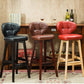 Modern Armless Backrest Counter Stool Wood Study Bar Stool with Leather Cushion and Pedal Clearhalo 'Bar Furniture' 'Bar Stools' 'bar_stools' 'furn' 'furn_bar_stools' 'furniture_bar_stools' 'Kitchen & Dining Furniture' 'kitchen&dining_furn' 'kitchen' 'kitchen_furn' Furniture' 4544560