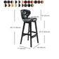 Modern Armless Backrest Counter Stool Wood Study Bar Stool with Leather Cushion and Pedal Clearhalo 'Bar Furniture' 'Bar Stools' 'bar_stools' 'furn' 'furn_bar_stools' 'furniture_bar_stools' 'Kitchen & Dining Furniture' 'kitchen&dining_furn' 'kitchen' 'kitchen_furn' Furniture' 4544624