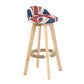 Modern Armless Backrest Counter Stool Wood Living Room Bar Stool with Cushion and Pedal Red-Blue 1 Piece Clearhalo 'Bar Furniture' 'Bar Stools' 'bar_stools' 'furn' 'furn_bar_stools' 'furniture_bar_stools' 'Kitchen & Dining Furniture' 'kitchen&dining_furn' 'kitchen' 'kitchen_furn' Furniture' 4544645
