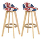 Modern Armless Backrest Counter Stool Wood Living Room Bar Stool with Cushion and Pedal Red-Blue 2 Piece Set Clearhalo 'Bar Furniture' 'Bar Stools' 'bar_stools' 'furn' 'furn_bar_stools' 'furniture_bar_stools' 'Kitchen & Dining Furniture' 'kitchen&dining_furn' 'kitchen' 'kitchen_furn' Furniture' 4544646
