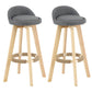 Modern Armless Backrest Counter Stool Wood Living Room Bar Stool with Cushion and Pedal Dark Gray 2 Piece Set Clearhalo 'Bar Furniture' 'Bar Stools' 'bar_stools' 'furn' 'furn_bar_stools' 'furniture_bar_stools' 'Kitchen & Dining Furniture' 'kitchen&dining_furn' 'kitchen' 'kitchen_furn' Furniture' 4544658