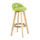 Modern Armless Backrest Counter Stool Wood Living Room Bar Stool with Cushion and Pedal Green 1 Piece Clearhalo 'Bar Furniture' 'Bar Stools' 'bar_stools' 'furn' 'furn_bar_stools' 'furniture_bar_stools' 'Kitchen & Dining Furniture' 'kitchen&dining_furn' 'kitchen' 'kitchen_furn' Furniture' 4544660