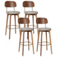 Milk tea shop Bar and Counter Stool Modern Wood Rectangle Footrest Stool Grey 4 Piece Set Clearhalo 'Bar Furniture' 'Bar Stools' 'bar_stools' 'furn' 'furn_bar_stools' 'furniture_bar_stools' 'Kitchen & Dining Furniture' 'kitchen&dining_furn' 'kitchen' 'kitchen_furn' Furniture' 4544683