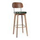 Milk tea shop Bar and Counter Stool Modern Wood Rectangle Footrest Stool Green 1 Piece Clearhalo 'Bar Furniture' 'Bar Stools' 'bar_stools' 'furn' 'furn_bar_stools' 'furniture_bar_stools' 'Kitchen & Dining Furniture' 'kitchen&dining_furn' 'kitchen' 'kitchen_furn' Furniture' 4544690