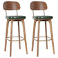 Milk tea shop Bar and Counter Stool Modern Wood Rectangle Footrest Stool Green 2 Piece Set Clearhalo 'Bar Furniture' 'Bar Stools' 'bar_stools' 'furn' 'furn_bar_stools' 'furniture_bar_stools' 'Kitchen & Dining Furniture' 'kitchen&dining_furn' 'kitchen' 'kitchen_furn' Furniture' 4544691