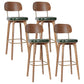 Milk tea shop Bar and Counter Stool Modern Wood Rectangle Footrest Stool Green 4 Piece Set Clearhalo 'Bar Furniture' 'Bar Stools' 'bar_stools' 'furn' 'furn_bar_stools' 'furniture_bar_stools' 'Kitchen & Dining Furniture' 'kitchen&dining_furn' 'kitchen' 'kitchen_furn' Furniture' 4544692