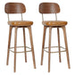 Milk tea shop Bar and Counter Stool Modern Wood Rectangle Footrest Stool Yellow 2 Piece Set Clearhalo 'Bar Furniture' 'Bar Stools' 'bar_stools' 'furn' 'furn_bar_stools' 'furniture_bar_stools' 'Kitchen & Dining Furniture' 'kitchen&dining_furn' 'kitchen' 'kitchen_furn' Furniture' 4544694