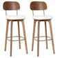Milk tea shop Bar and Counter Stool Modern Wood Rectangle Footrest Stool White 2 Piece Set Clearhalo 'Bar Furniture' 'Bar Stools' 'bar_stools' 'furn' 'furn_bar_stools' 'furniture_bar_stools' 'Kitchen & Dining Furniture' 'kitchen&dining_furn' 'kitchen' 'kitchen_furn' Furniture' 4544697