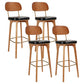 Milk tea shop Bar and Counter Stool Modern Wood Rectangle Footrest Stool Gloss Black 4 Piece Set Clearhalo 'Bar Furniture' 'Bar Stools' 'bar_stools' 'furn' 'furn_bar_stools' 'furniture_bar_stools' 'Kitchen & Dining Furniture' 'kitchen&dining_furn' 'kitchen' 'kitchen_furn' Furniture' 4544701