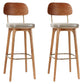 Milk tea shop Bar and Counter Stool Modern Wood Rectangle Footrest Stool Light Gray 2 Piece Set Clearhalo 'Bar Furniture' 'Bar Stools' 'bar_stools' 'furn' 'furn_bar_stools' 'furniture_bar_stools' 'Kitchen & Dining Furniture' 'kitchen&dining_furn' 'kitchen' 'kitchen_furn' Furniture' 4544703