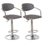 Modern Metal Low Back Bar Stool Armed Adjustable Swivel Bucket Counter Stool Grey 2 Piece Set Clearhalo 'Bar Furniture' 'Bar Stools' 'bar_stools' 'furn' 'furn_bar_stools' 'furniture_bar_stools' 'Kitchen & Dining Furniture' 'kitchen&dining_furn' 'kitchen' 'kitchen_furn' Furniture' 4544709