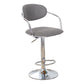 Modern Metal Low Back Bar Stool Armed Adjustable Swivel Bucket Counter Stool Light Gray 1 Piece Clearhalo 'Bar Furniture' 'Bar Stools' 'bar_stools' 'furn' 'furn_bar_stools' 'furniture_bar_stools' 'Kitchen & Dining Furniture' 'kitchen&dining_furn' 'kitchen' 'kitchen_furn' Furniture' 4544719