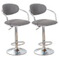Modern Metal Low Back Bar Stool Armed Adjustable Swivel Bucket Counter Stool Light Gray 2 Piece Set Clearhalo 'Bar Furniture' 'Bar Stools' 'bar_stools' 'furn' 'furn_bar_stools' 'furniture_bar_stools' 'Kitchen & Dining Furniture' 'kitchen&dining_furn' 'kitchen' 'kitchen_furn' Furniture' 4544720