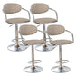 Modern Metal Low Back Bar Stool Armed Adjustable Swivel Bucket Counter Stool Khaki 4 Piece Set Clearhalo 'Bar Furniture' 'Bar Stools' 'bar_stools' 'furn' 'furn_bar_stools' 'furniture_bar_stools' 'Kitchen & Dining Furniture' 'kitchen&dining_furn' 'kitchen' 'kitchen_furn' Furniture' 4544731
