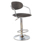 Modern Metal Low Back Bar Stool Armed Adjustable Swivel Bucket Counter Stool Smoke Gray 1 Piece Clearhalo 'Bar Furniture' 'Bar Stools' 'bar_stools' 'furn' 'furn_bar_stools' 'furniture_bar_stools' 'Kitchen & Dining Furniture' 'kitchen&dining_furn' 'kitchen' 'kitchen_furn' Furniture' 4544732
