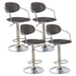 Modern Metal Low Back Bar Stool Armed Adjustable Swivel Bucket Counter Stool Smoke Gray 4 Piece Set Clearhalo 'Bar Furniture' 'Bar Stools' 'bar_stools' 'furn' 'furn_bar_stools' 'furniture_bar_stools' 'Kitchen & Dining Furniture' 'kitchen&dining_furn' 'kitchen' 'kitchen_furn' Furniture' 4544734