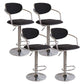 Modern Metal Low Back Bar Stool Armed Adjustable Swivel Bucket Counter Stool Black 4 Piece Set Clearhalo 'Bar Furniture' 'Bar Stools' 'bar_stools' 'furn' 'furn_bar_stools' 'furniture_bar_stools' 'Kitchen & Dining Furniture' 'kitchen&dining_furn' 'kitchen' 'kitchen_furn' Furniture' 4544737